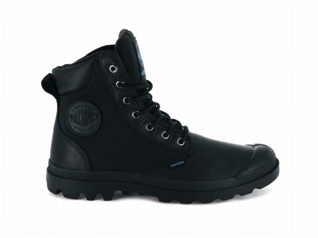 Palladium Pampa Sport Cuff Wpn Mens Waterproof Boots Black Australia [WSKMZG-962]